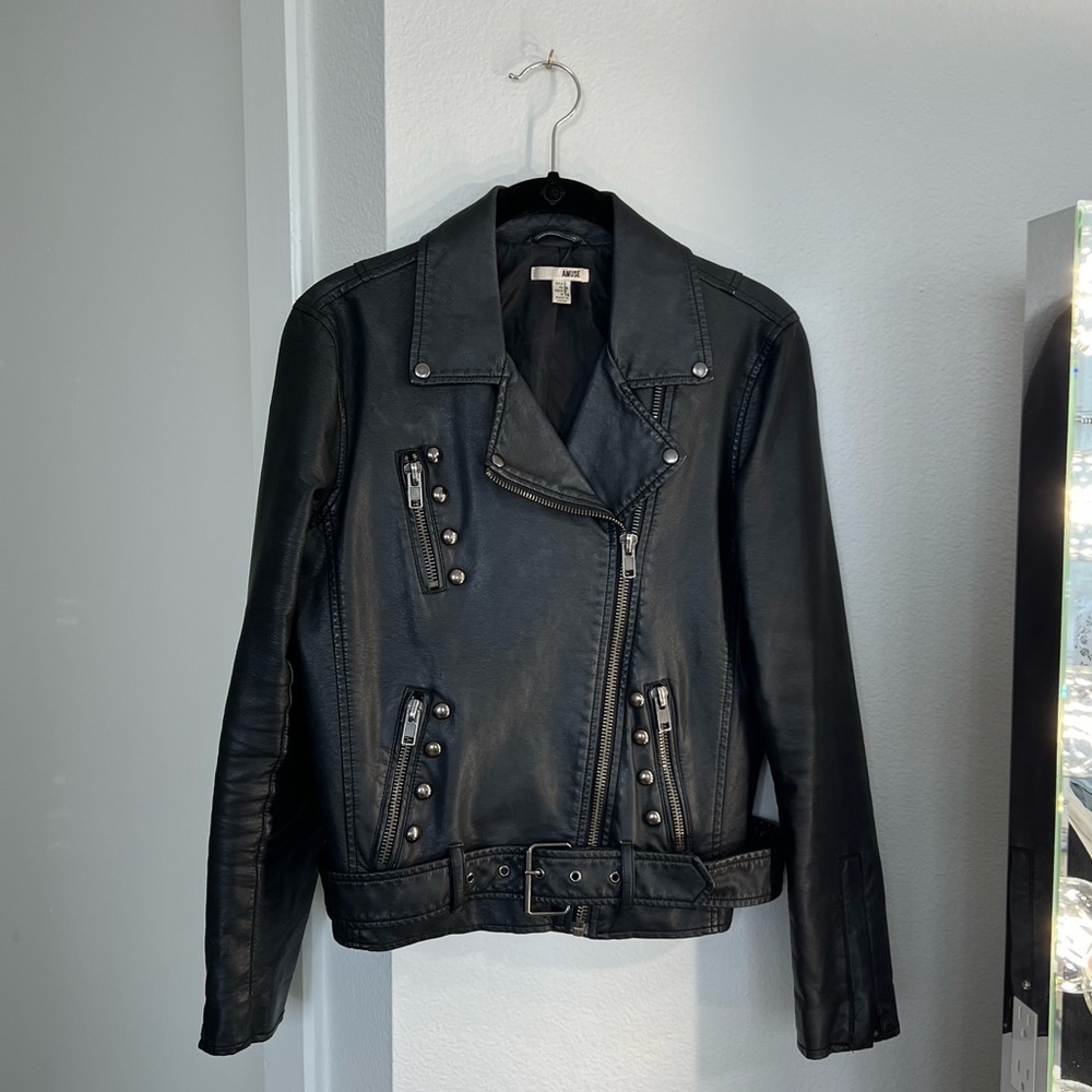 Black Vegan Leather Jacket